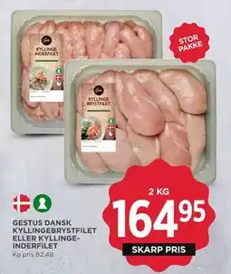 MENY GESTUS DANSK KYLLINGEBRYSTFILET ELLER KYLLINGEINDERFILET tilbud