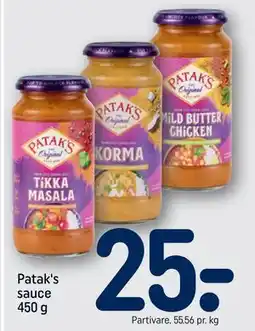 REMA 1000 Patak's sauce 450 g tilbud