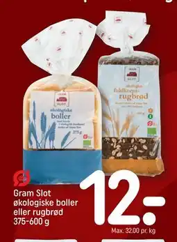 REMA 1000 Gram Slot økologiske boller eller rugbrød 375-600 g tilbud