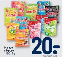 REMA 1000 Malaco slikpose 115-210 g tilbud