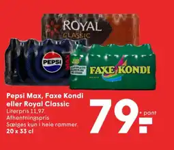 SPAR Pepsi Max, Faxe Kondi eller Royal Classic tilbud