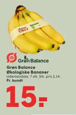 SPAR Grøn Balance Økologiske Bananer tilbud