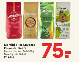 SPAR Merrild eller Lavazza Formalet Kaffe tilbud