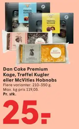 SPAR Dan Cake Premium Kage, Trøffel Kugler eller McVities Hobnobs tilbud