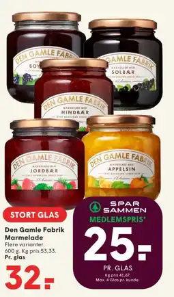 SPAR Den Gamle Fabrik Marmelade tilbud