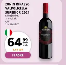 Scandinavian Park Zonin Ripasso Valpolicella Superior 2021 tilbud