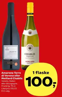 SuperBrugsen Amarone Terre di Verona eller Moillard Chablis tilbud