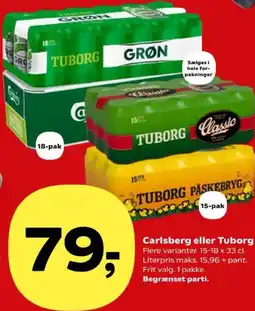 SuperBrugsen Carlsberg eller Tuborg tilbud