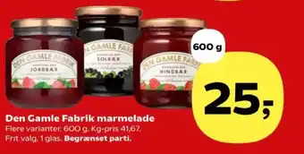 SuperBrugsen Den Gamle Fabrik marmelade tilbud
