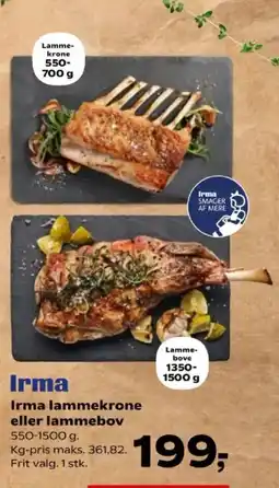SuperBrugsen Irma lammekrone eller lammebov tilbud