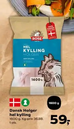 SuperBrugsen Dansk Holger hel kylling tilbud