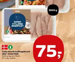 SuperBrugsen Coop dansk kyllingebryst eller -inderfilet tilbud