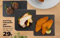SuperBrugsen Kamsteg, frikadeller eller fiskefilet tilbud