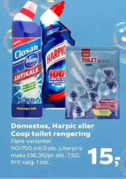 SuperBrugsen Domestos, Harpic eller Coop toilet rengøring tilbud