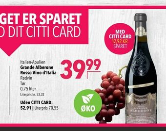 Citti Grande Alberone Rosso Vino d'Italia tilbud
