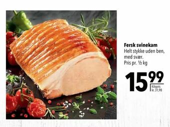 Fersk svinekam