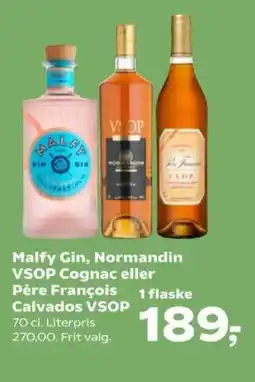 SuperBrugsen Malfy Gin, Normandin VSOP Cognac eller Père François Calvados VSOP tilbud