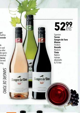 Citti Torres Sangre de Toro Blanco, Rosado, Tinto tilbud