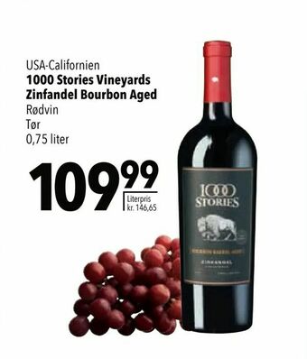 Citti 1000 Stories Vineyards Zinfandel Bourbon Aged tilbud