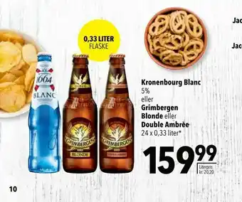 Citti Kronenbourg Blanc 5% eller Grimbergen Blonde eller Double Ambrèe tilbud