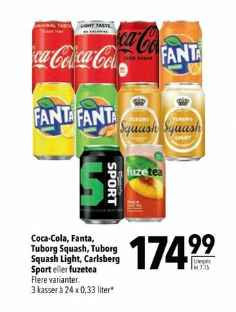 Citti Coca-Cola, Fanta, Tuborg Squash, Tuborg Squash Light, Carlsberg Sport eller fuzetea tilbud
