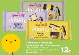 SuperBrugsen Karen Volf påske bites, banankage eller træstammer tilbud