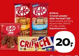 SuperBrugsen KitKat, Crunch plader eller Formel 1 bil tilbud