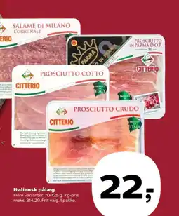SuperBrugsen Italiensk pålæg tilbud