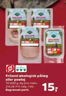 SuperBrugsen Friland økologisk pålæg eller postej tilbud