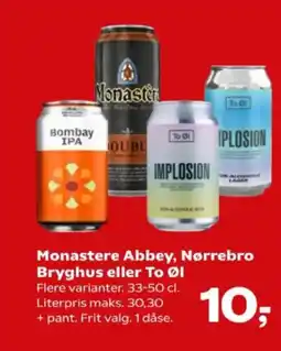 SuperBrugsen Monastere Abbey, Nørrebro Bryghus eller To Øl tilbud