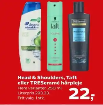 SuperBrugsen Head & Shoulders, Taft eller TRESemmé hårpleje tilbud