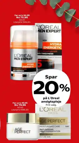 SuperBrugsen På L'Oreal ansigtspleje tilbud