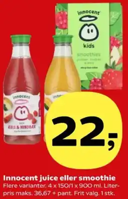 SuperBrugsen Innocent juice eller smoothie tilbud