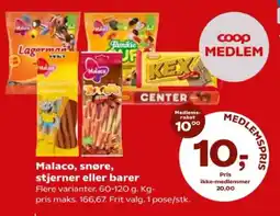 SuperBrugsen Malaco, snøre, stjerner eller barer tilbud