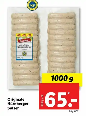Let-Køb Originale Nürnberger pølser tilbud