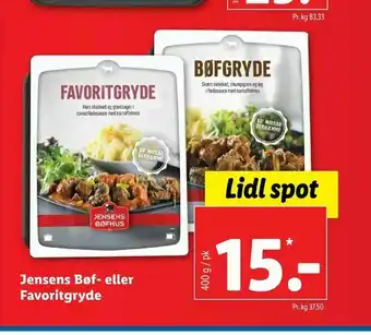 Let-Køb Jensens Bøf- eller Favoritgryde tilbud