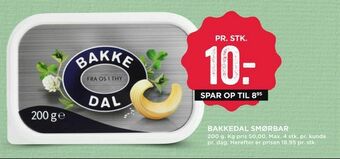 Bakkedal smørbar