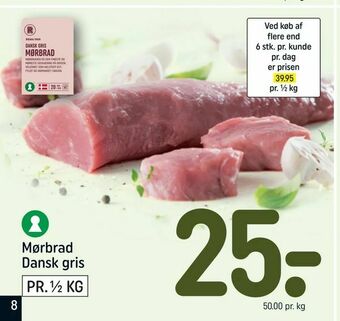 REMA 1000 Mørbrad Dansk gris tilbud