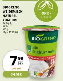 Scandinavian Park BioGrøno Joghurt mild tilbud