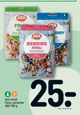 REMA 1000 Axa müsli tilbud