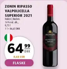 Scandinavian Park Zonin Ripasso Valpolicella Superiore 2021 tilbud