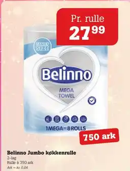 Poetzsch Padborg Belinno Jumbo køkkenrulle (Mega Towel) tilbud