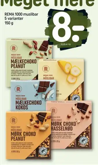 REMA 1000 muslibar 5 varianter