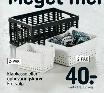 Klapkasse eller opbevaringskurve
