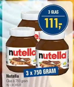 Otto Duborg Nutella 3 x 750 gram tilbud