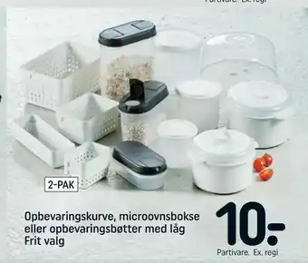 REMA 1000 Opbevaringskurve, microovnsbokse eller opbevaringsbøtter med låg tilbud