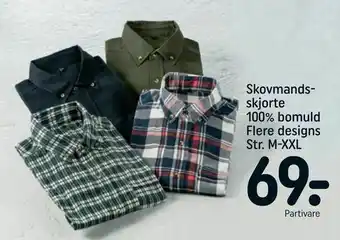 REMA 1000 Skovmandsskjorte 100% bomuld tilbud