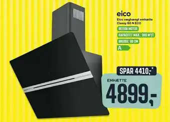 Skousen Eico væghængt emhætte Classy 60 N ECO tilbud