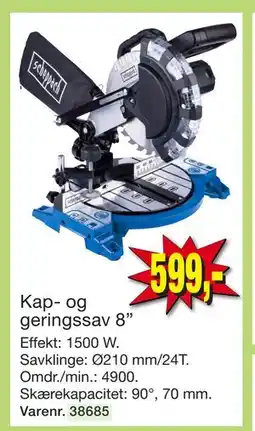 Harald Nyborg Kap- og geringssav 8” tilbud