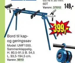 Harald Nyborg Bord til kap- og geringssav tilbud